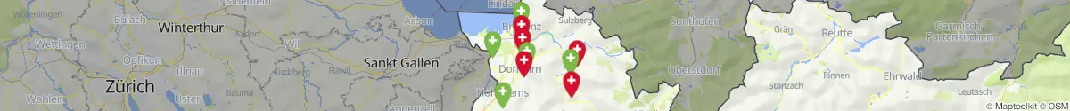 Map view for Pharmacies emergency services nearby Langenegg (Bregenz, Vorarlberg)